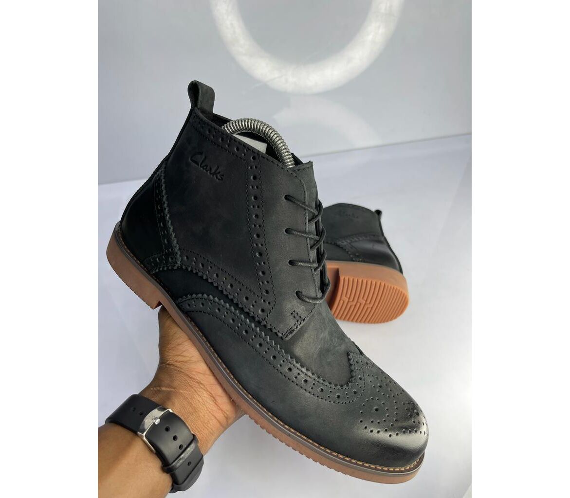 Clarks brogue boots 2025